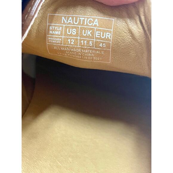 Nautica Wing deck Pebbled Oxford  Shoes men Sz 12 Relaxed Work Attire versatile - Picture 6 of 15